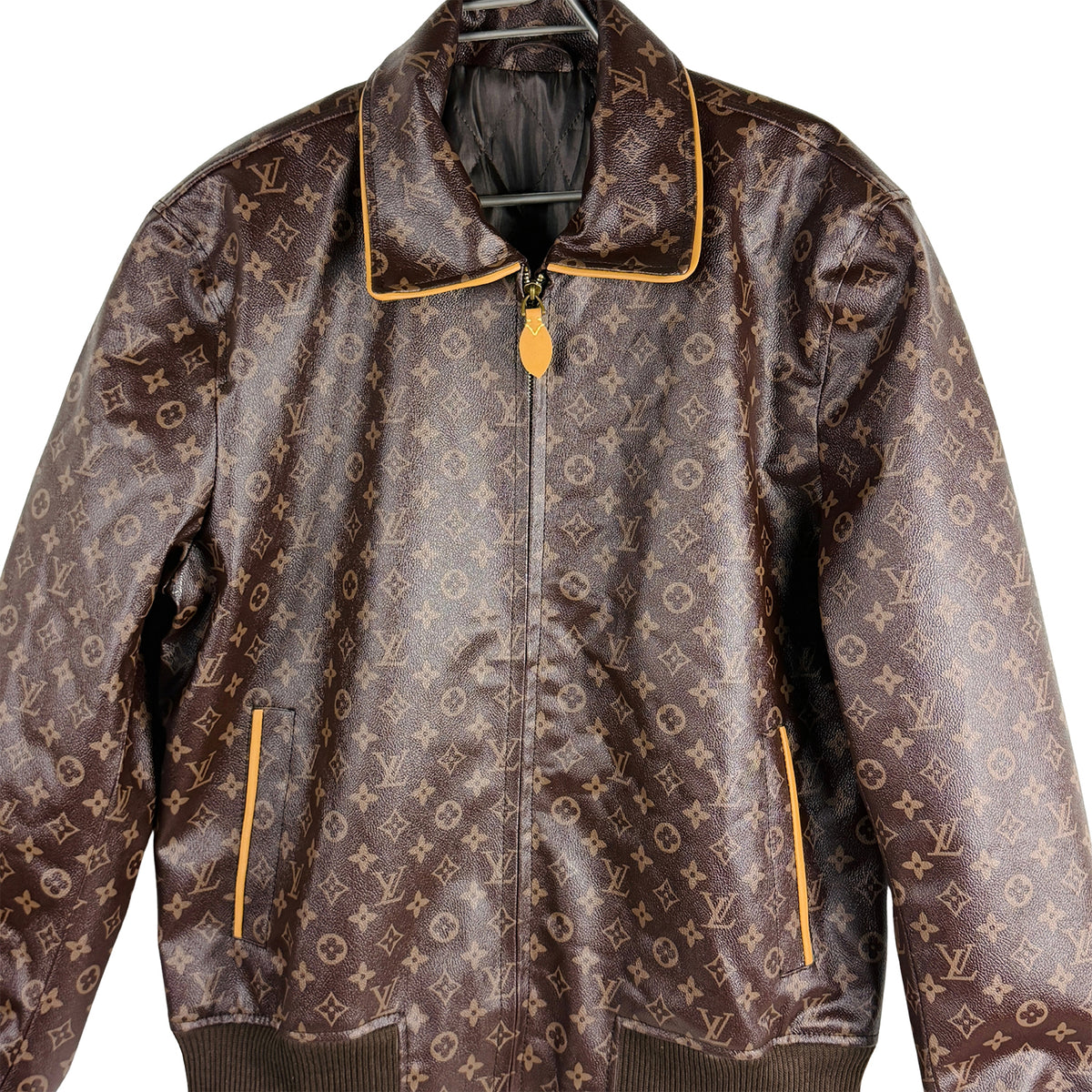 Louis Vuitton Monogram Brown Leather Jacket