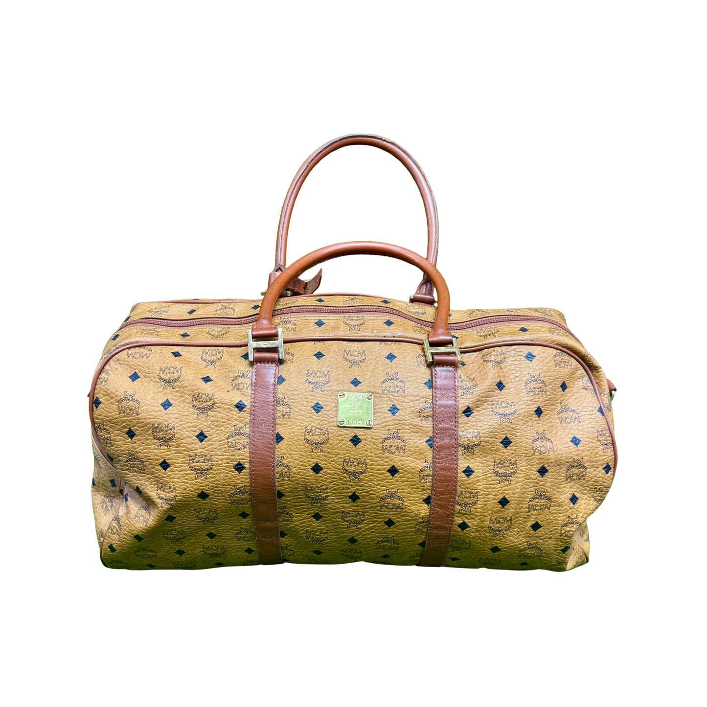 MCM Visetos 'Tan Brown' Duffel Bag