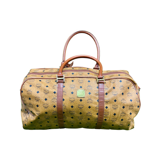 MCM Visetos 'Tan Brown' Duffel Bag