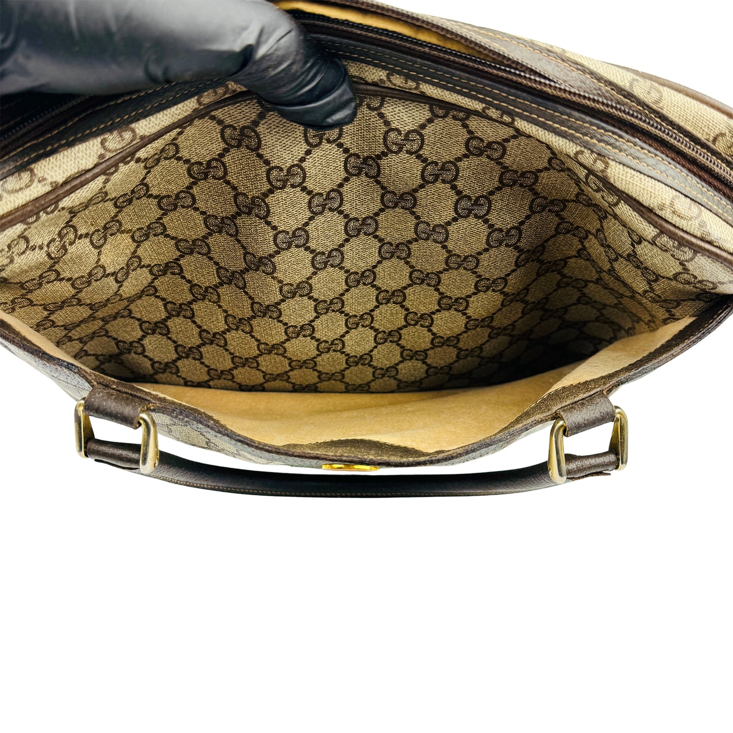 Gucci GG Supreme 'Sherry Line' Beige Canvas Bag