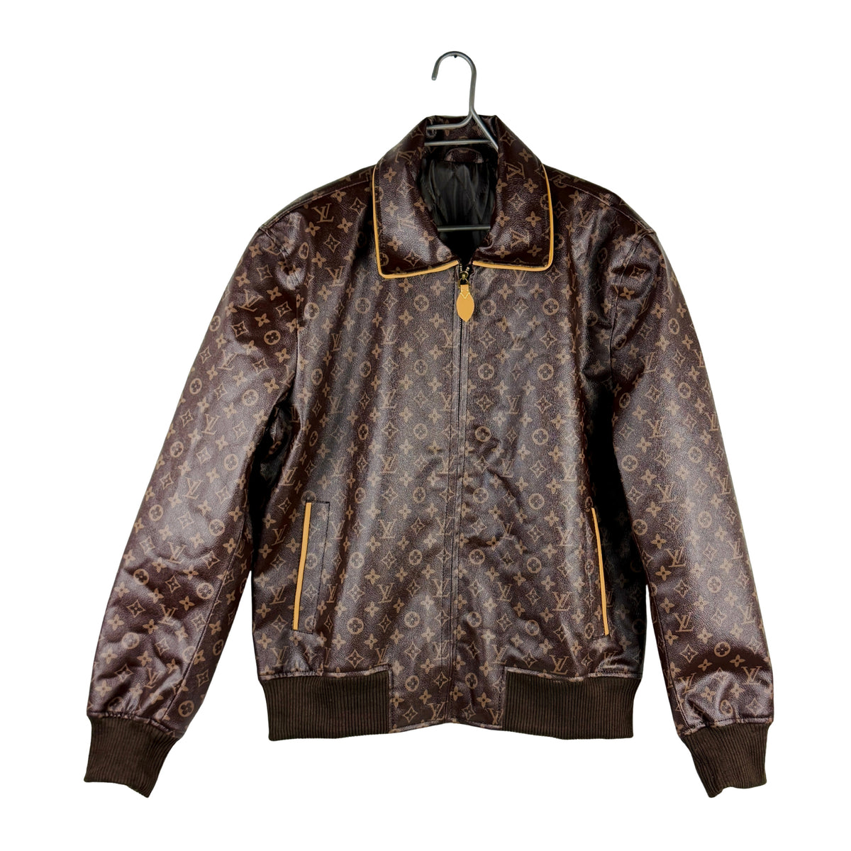 Louis Vuitton Monogram Brown Leather Jacket