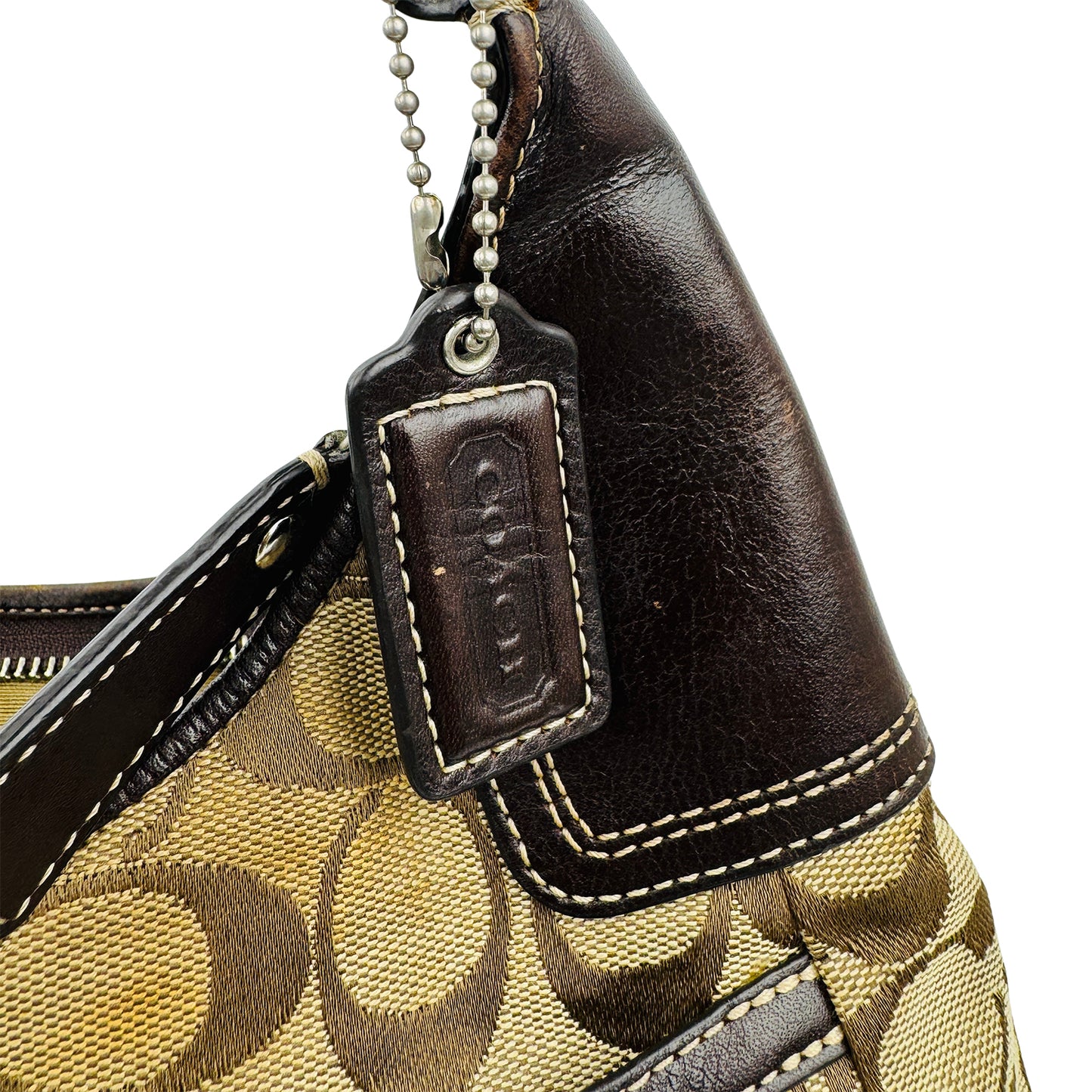 Coach Signature Jacquard Turnlock Hobo Shoulder Bag