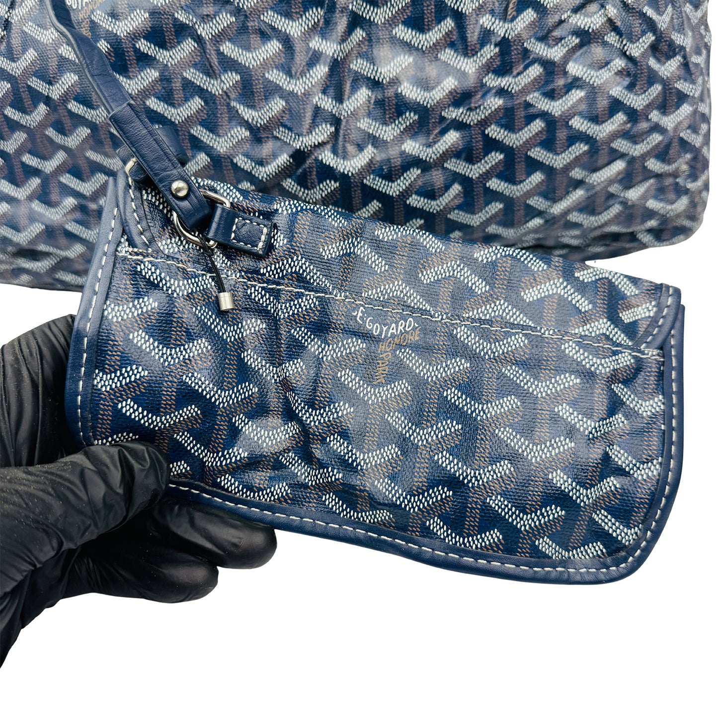 Goyard Saint Louis PM Navy Blue Tote Bag - 020152