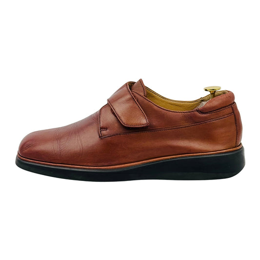 Bally Rono Hook & Loop Brown Leather Shoes (Size 42.5/43)