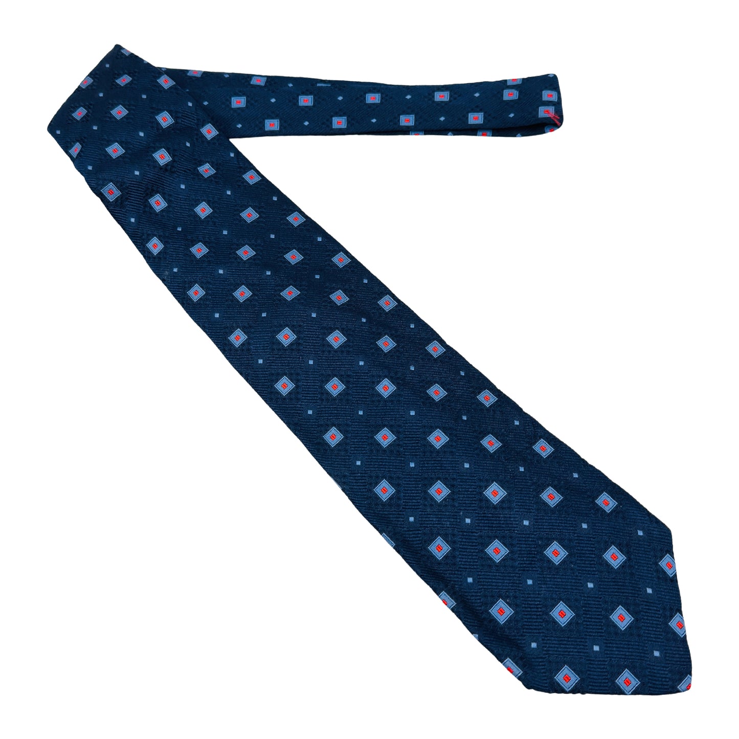 Christian Dior Navy 'Square Motifs' Tie (Size Regular)