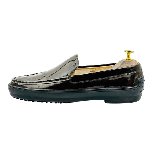 Tod's Brown Patent Leather Loafers (Size 41)