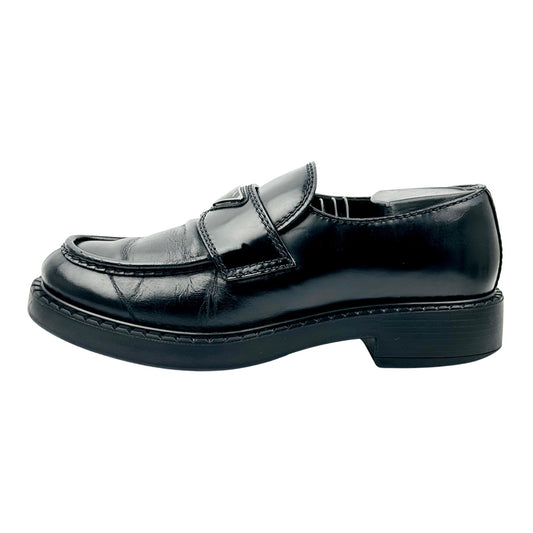 Prada Chocolate Brushed Leather Loafers (Size 41) - 2DE127