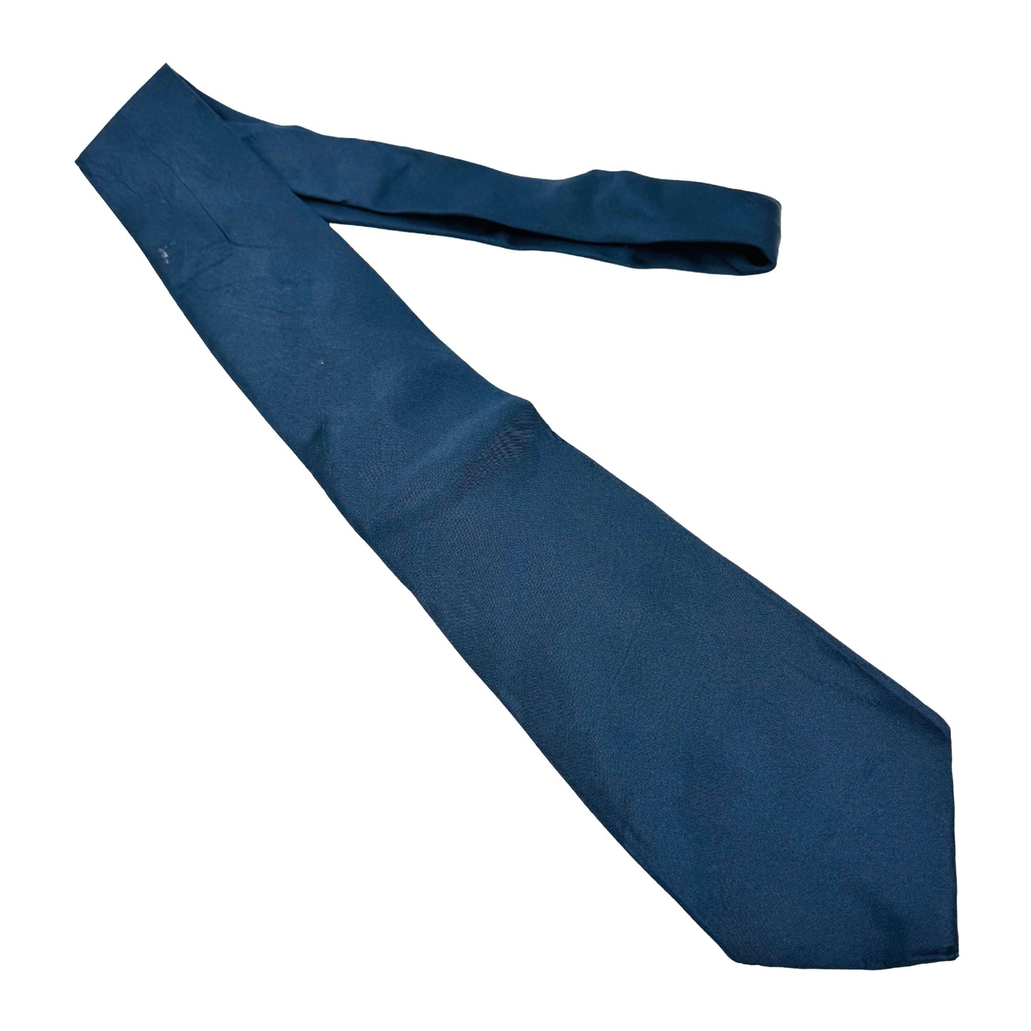Valentino Solid Navy Blue Silk Tie (Size Regular)