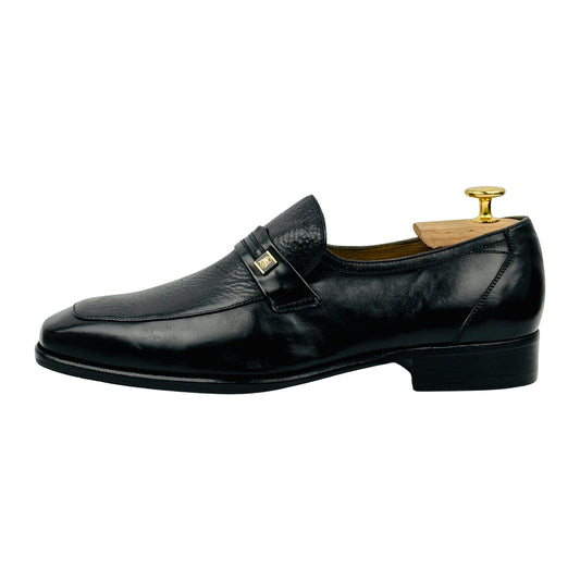 Leonardo Leather Buckle Strap Loafers (Size 40/40.5)