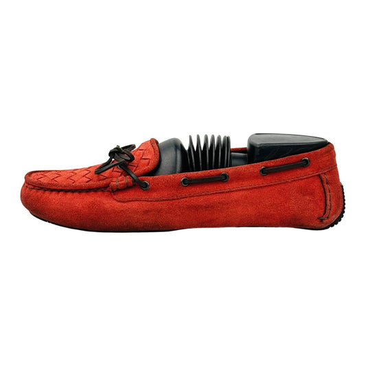 Bottega Veneta Red Intrecciato Loafers (Size 38.5) - 283058