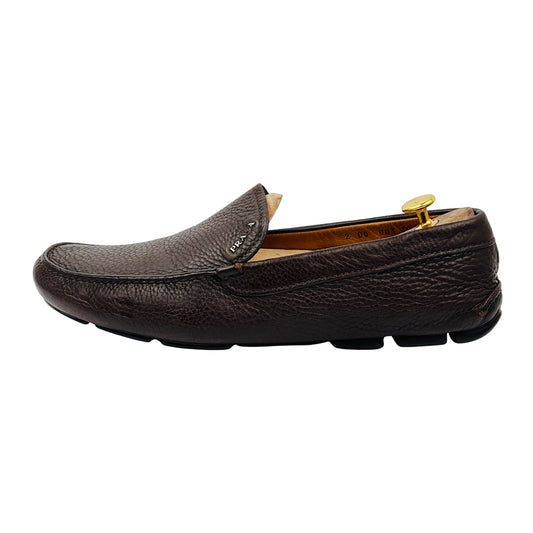 Prada Men's Saffiano Driving Leather Loafers (Size 44/44.5) - 2DD003