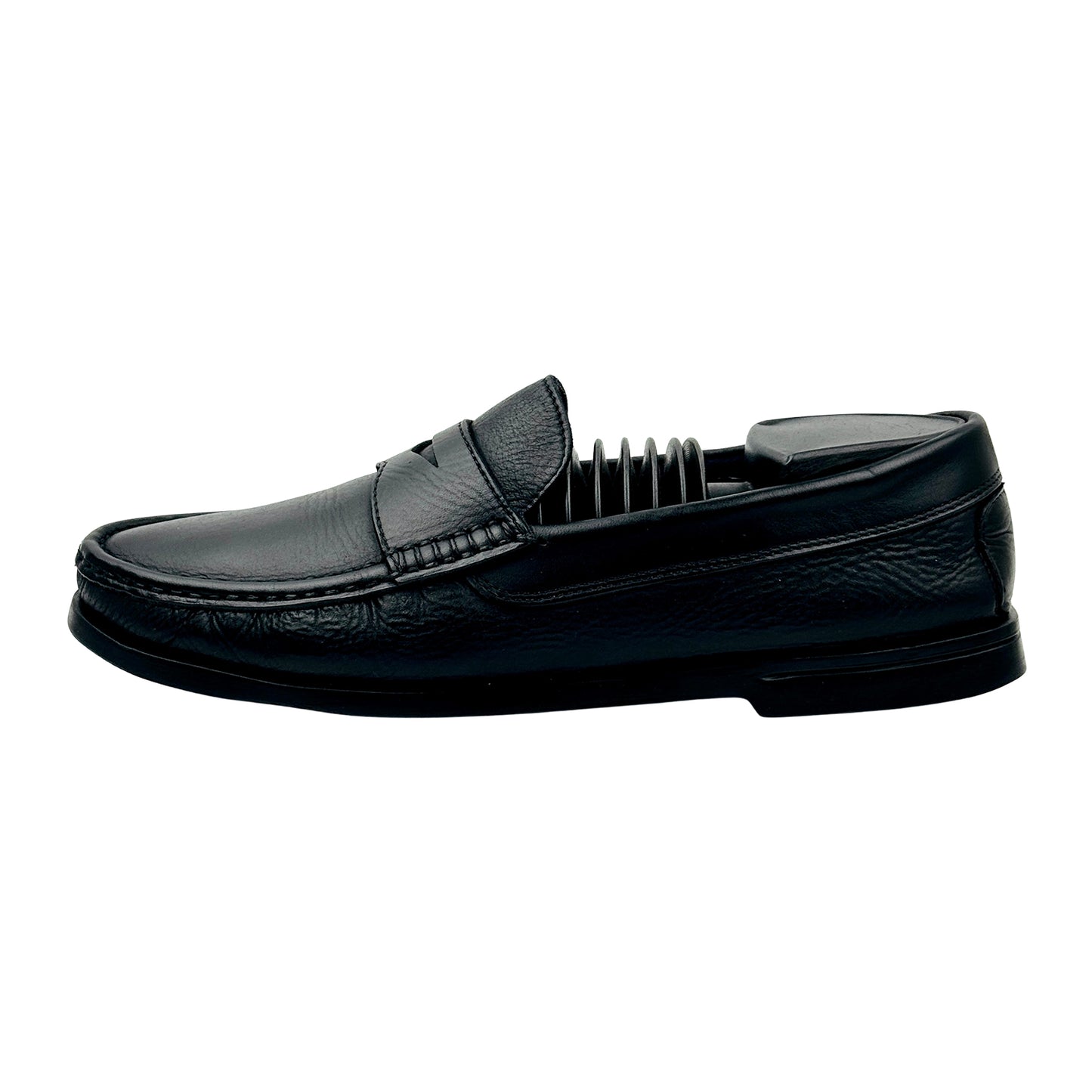 Bally Men's Black Leather Penny Loafers (Size 42)