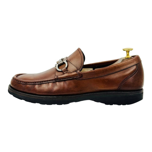 Salvatore Ferragamo Brown Leather Bit Loafers (Size 42)