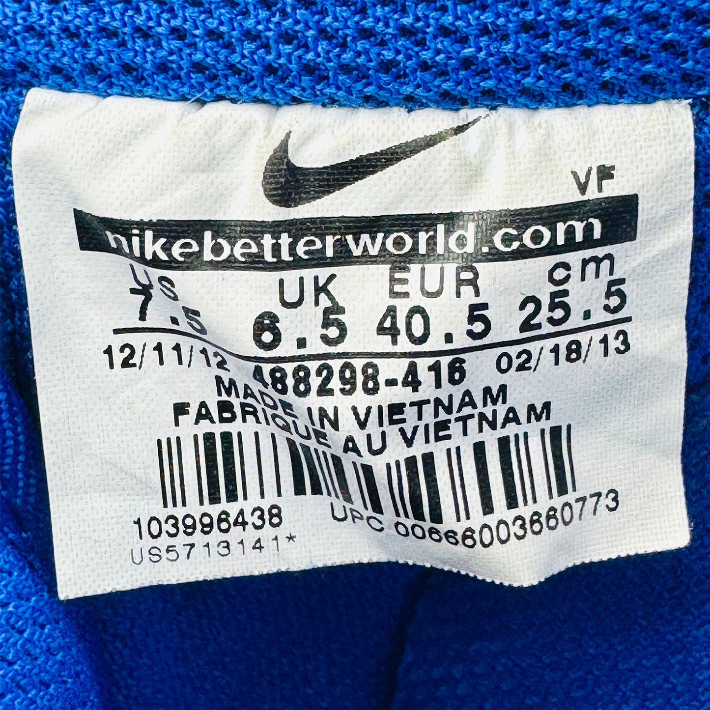 Nike Air Force 1 Low Elephant Sneakers (Size 40.5) - 488298-416