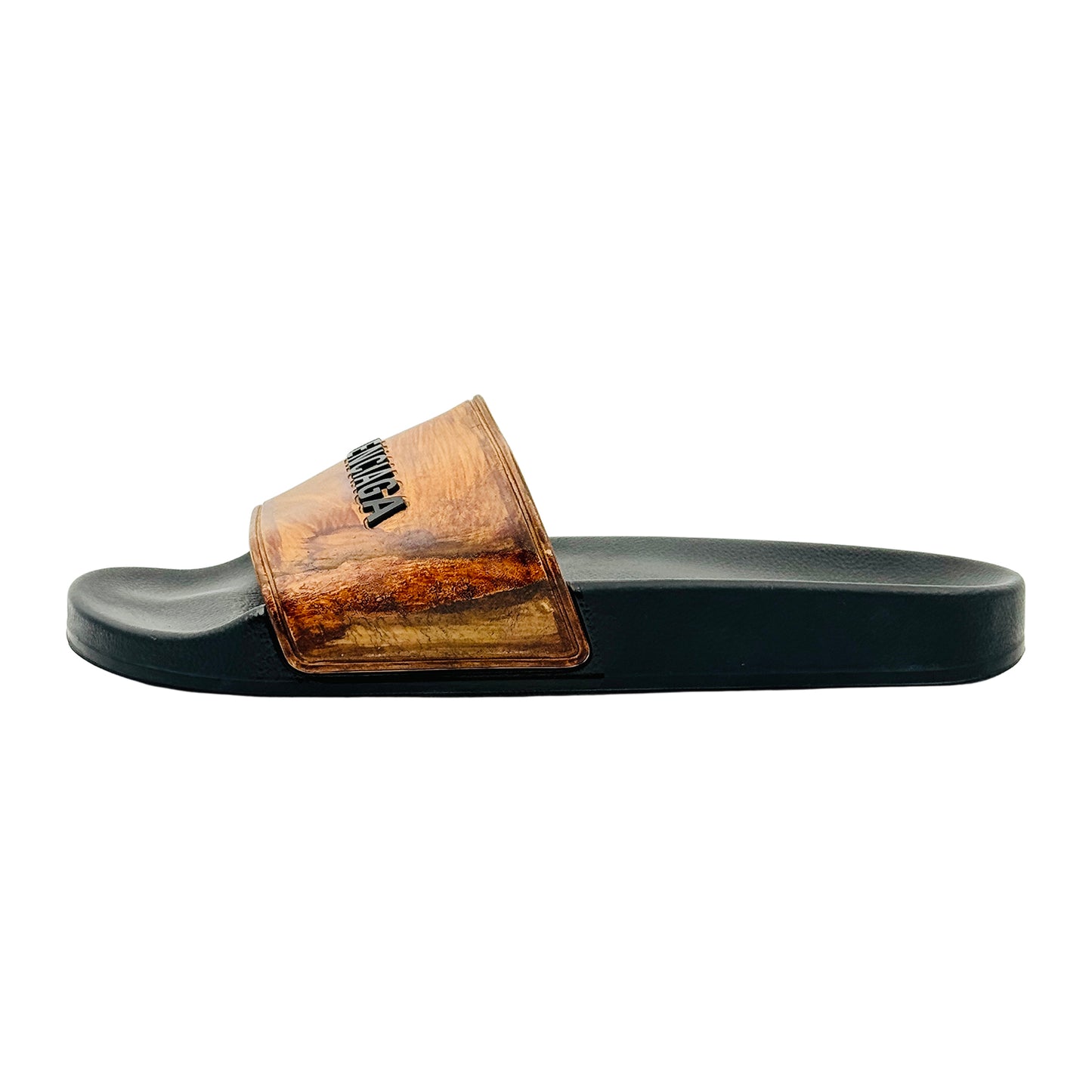 Balenciaga Pool 'Brown Black' Slides (Size 38)