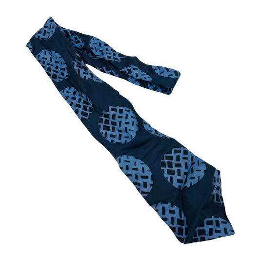 Burberry Dark Navy 'Geometric Circles' Silk Tie (Size Regular)