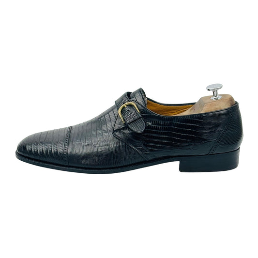 Bally Men's Lizard-Embossed Italian Loafers (Size 45.5/46)