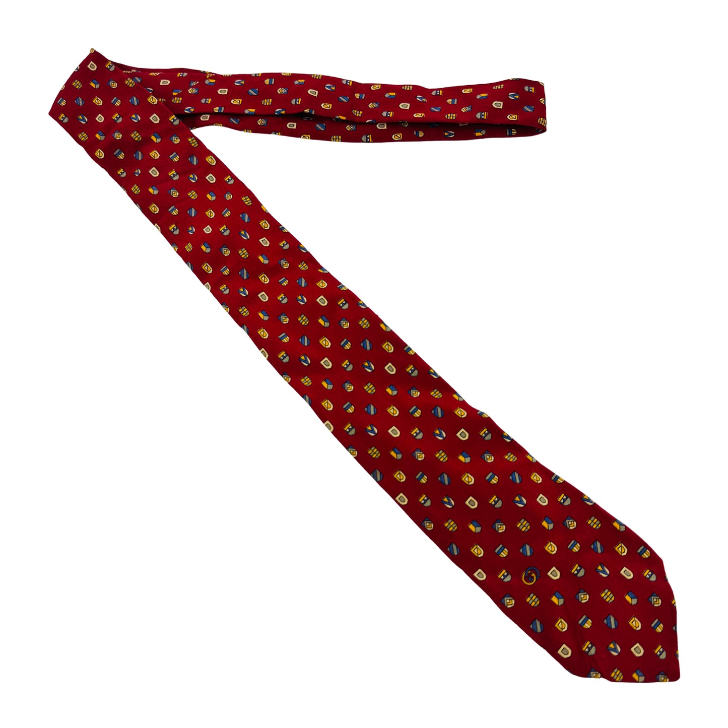 Gucci Red 'Geometric Pattern' Tie (Size Slim Fit)