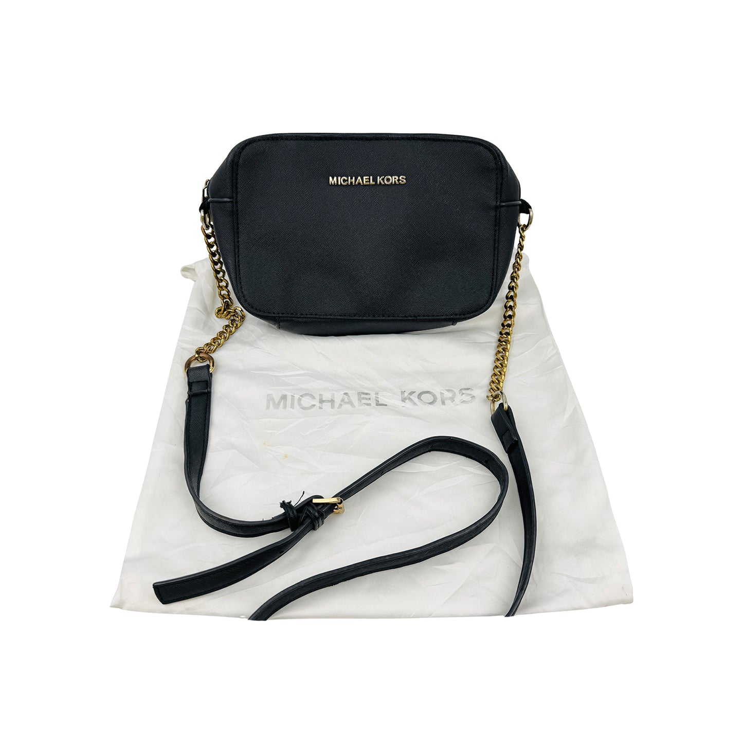 Michael Kors Jet Set LG EW Black Crossbody Bag