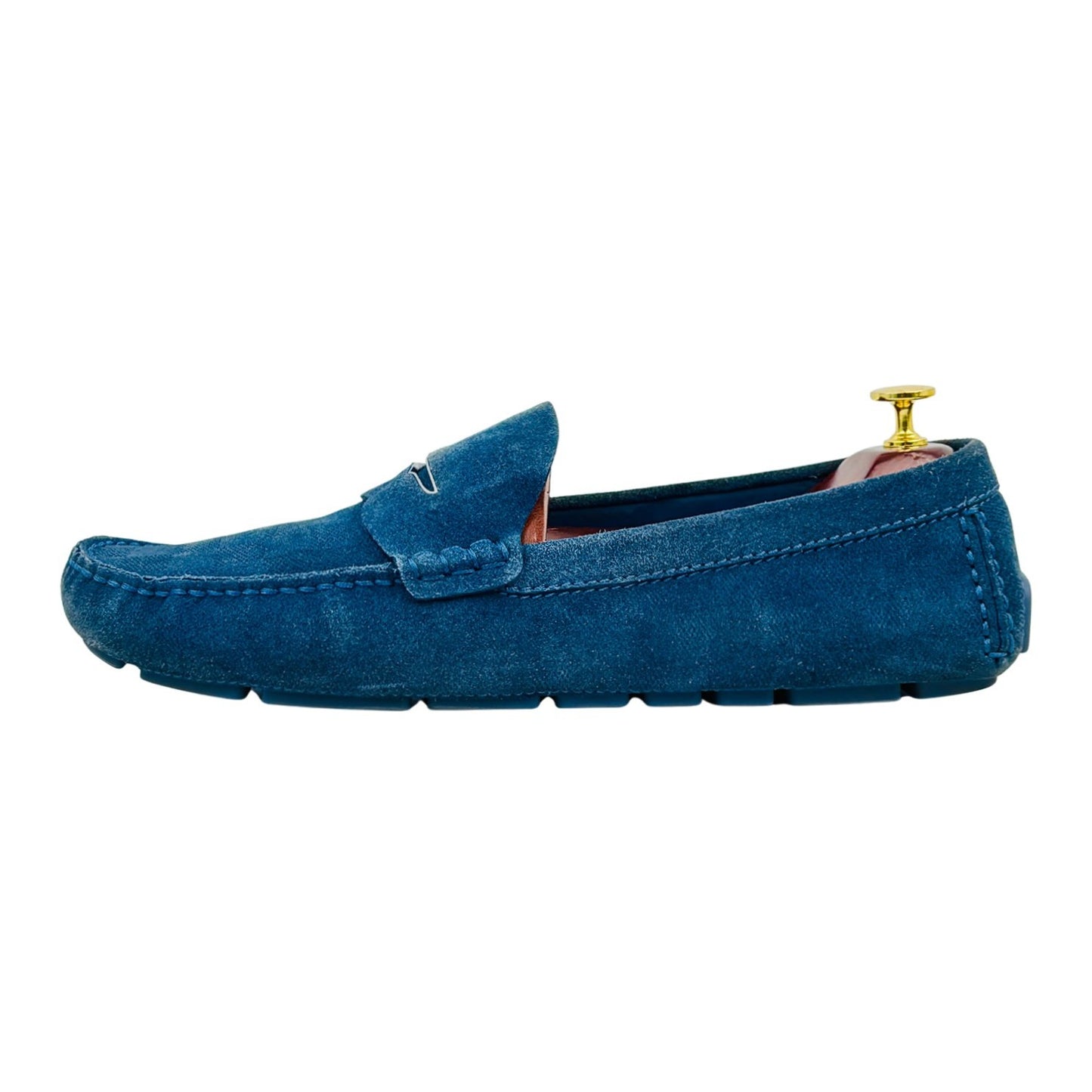 Louis Vuitton Men's Blue Suede Driving Loafers (Size 45)