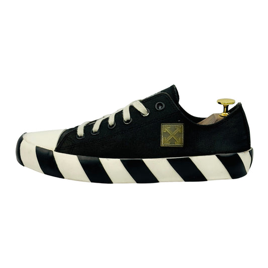 Off-White Vulcanized Low-Top Striped Sneakers (Size 43)