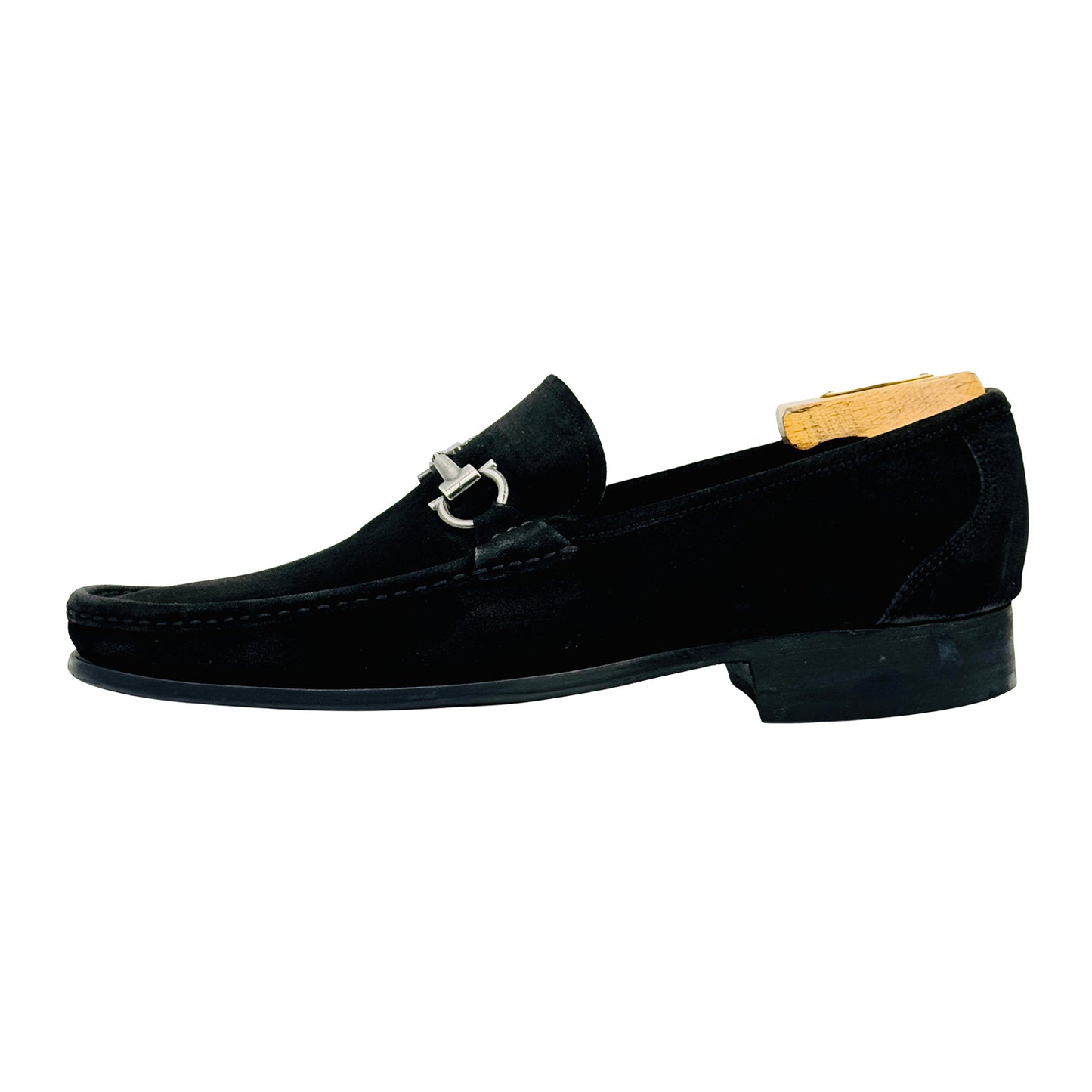 Salvatore Ferragamo Gancini Bit Suede Loafers (Size 45/45.5)