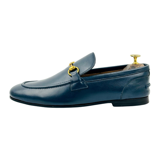 Gucci 1953 Dark Blue Leather Horsebit Loafers (Size 42) - 407318