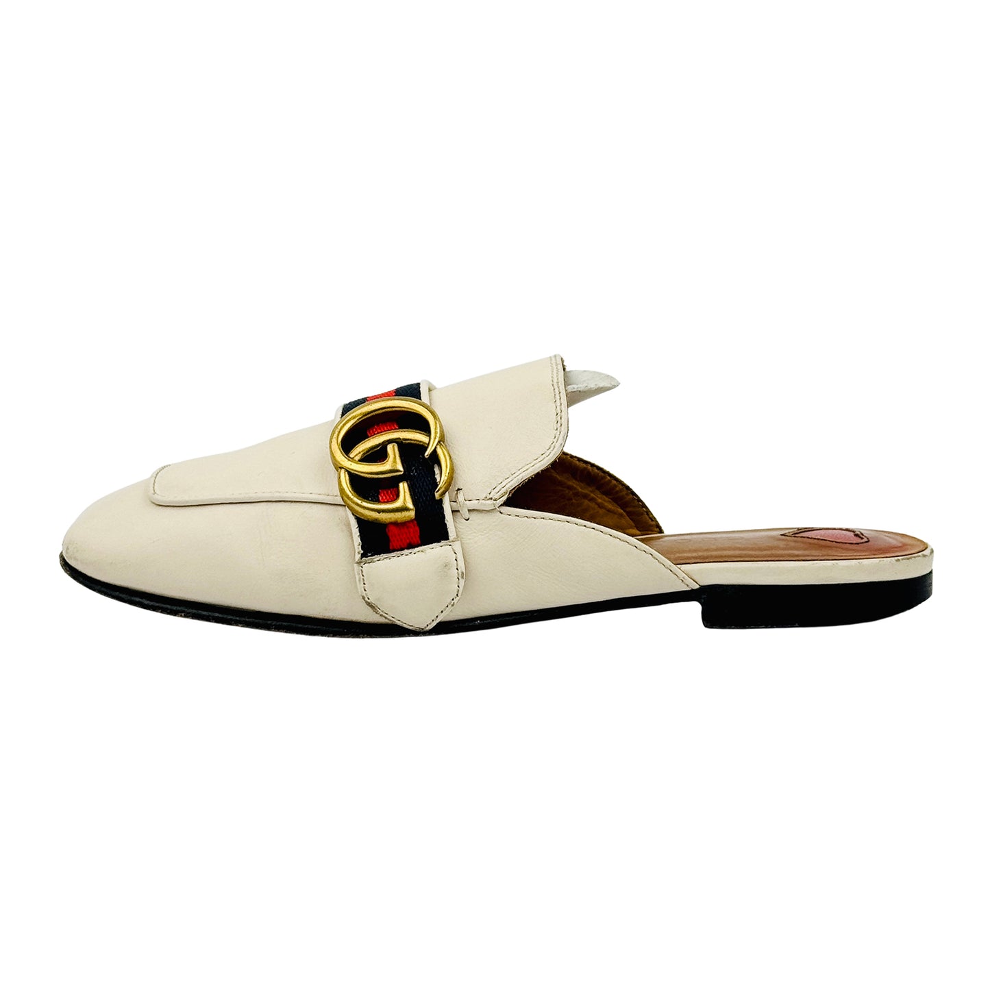 Gucci Women's Off-White Leather Mules (Size 35/35.5) - 423694