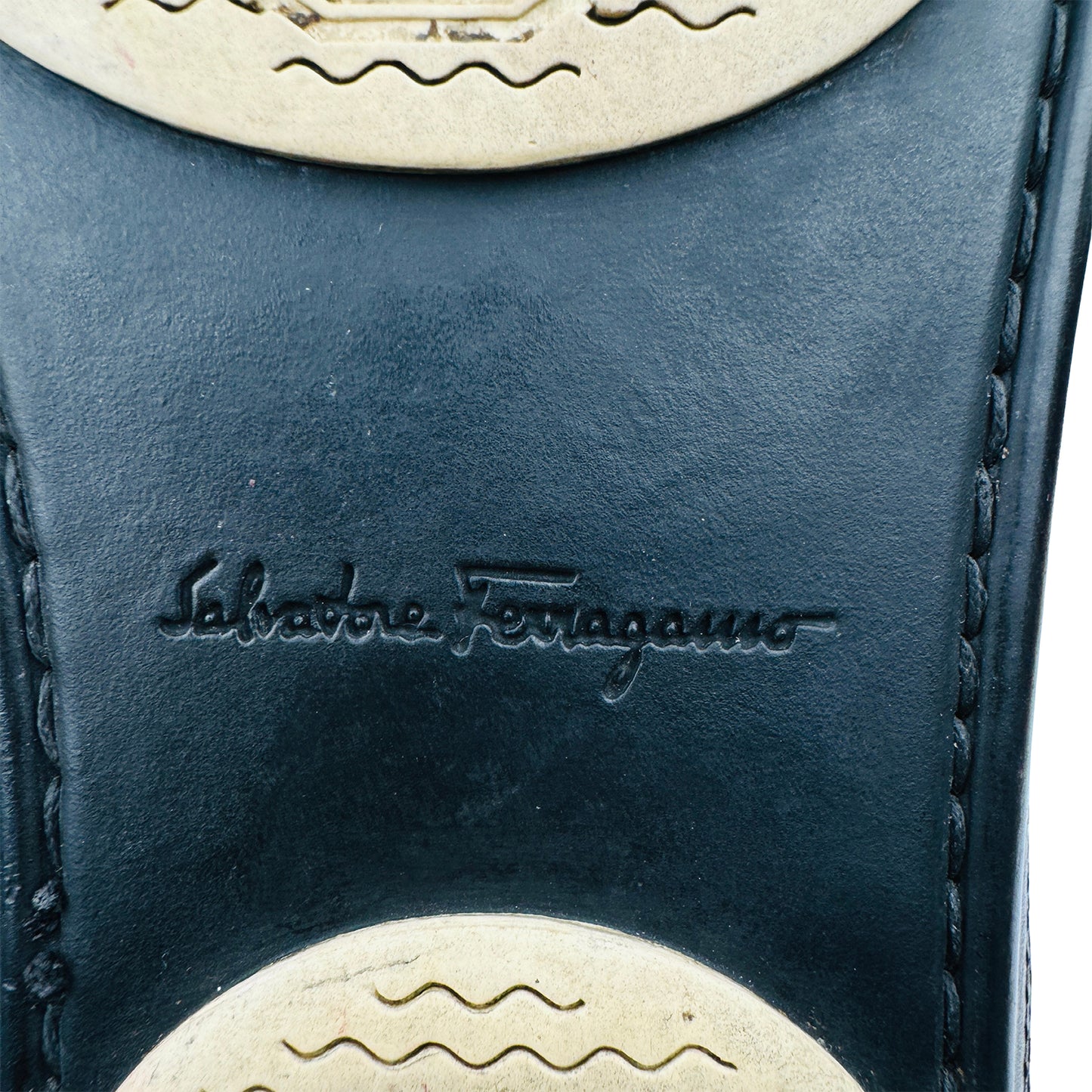 Salvatore Ferragamo Dark Brown Buckle Loafers (Size 41/41.5)