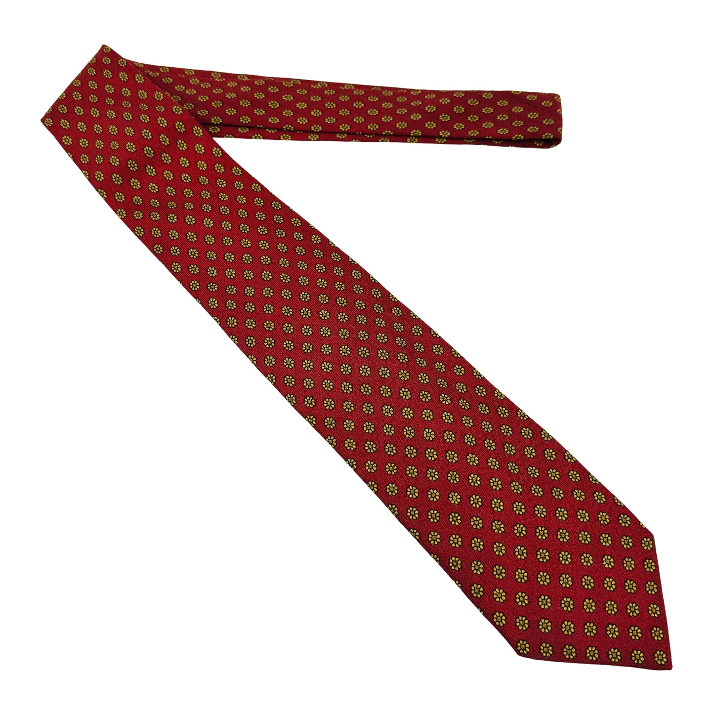 Argentex Red 'Floral Medallion Pattern' Tie (Size Regular)