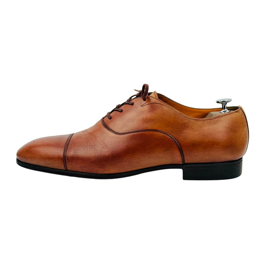 Santoni Men's Brown Italian Oxfords (Size 46/46.5)