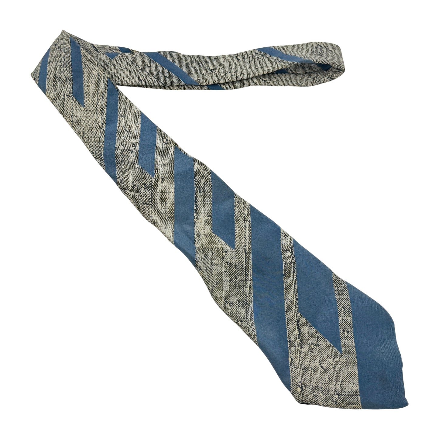 Lanvin Paris Dusty Blue 'Diagonal Pattern' Tie (Size Regular)