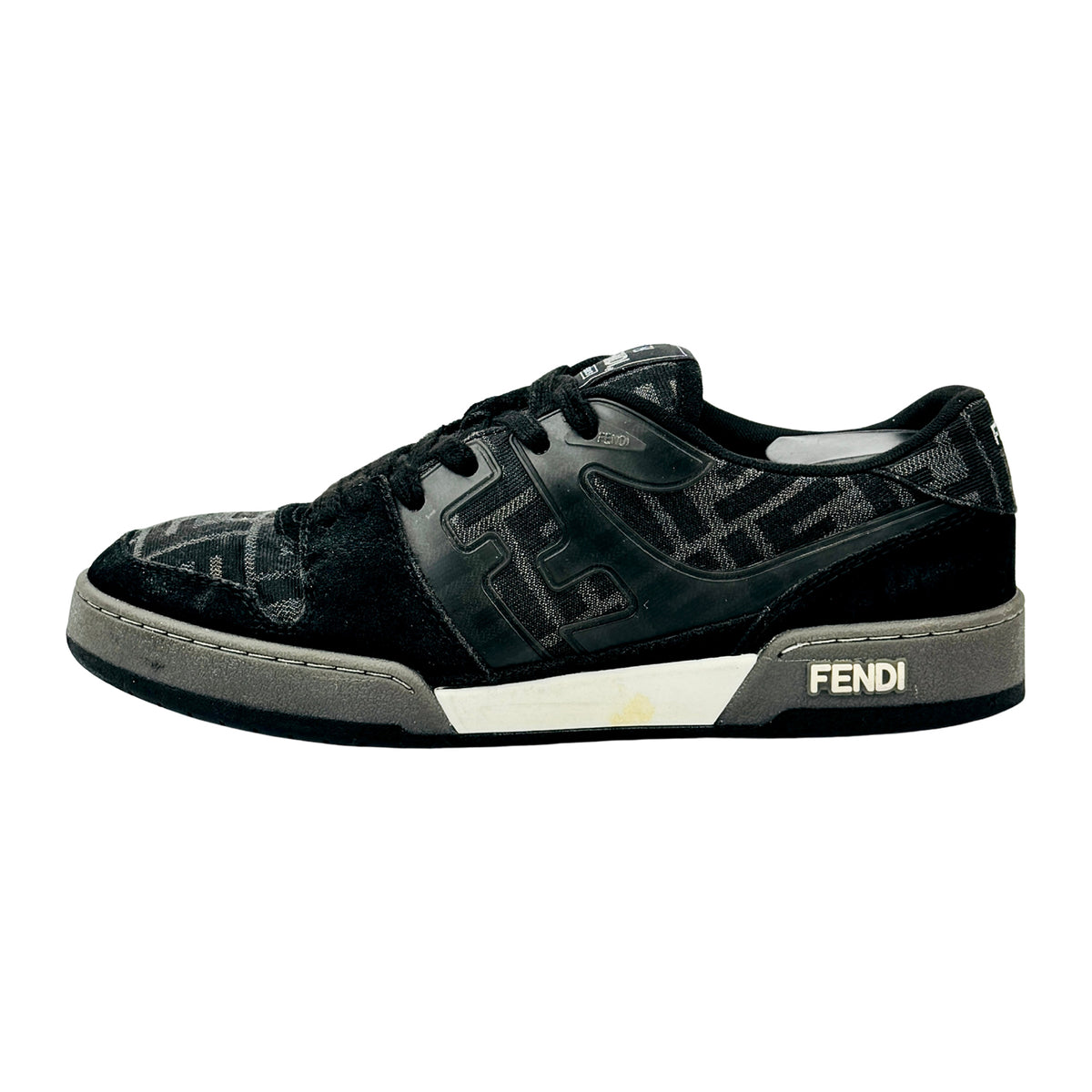 Fendi Match Black Suede Low Top Sneakers (Size 41)