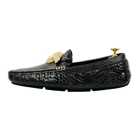 Versace Men's Python Embossed Loafers (Size 42)