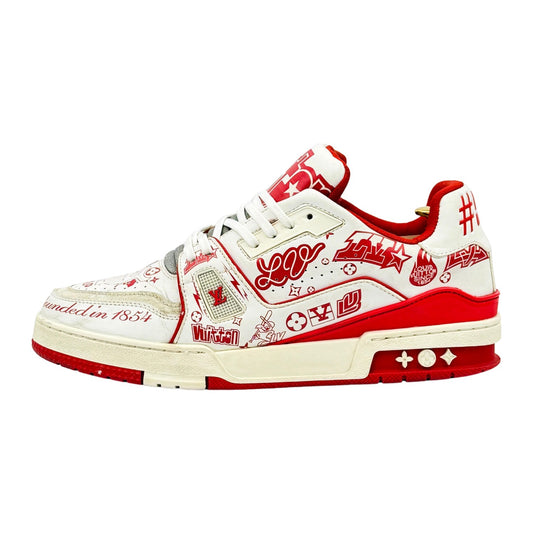 Louis Vuitton LV Trainer 'Red Graffiti' Sneakers (Size 42.5) - 1ACELL