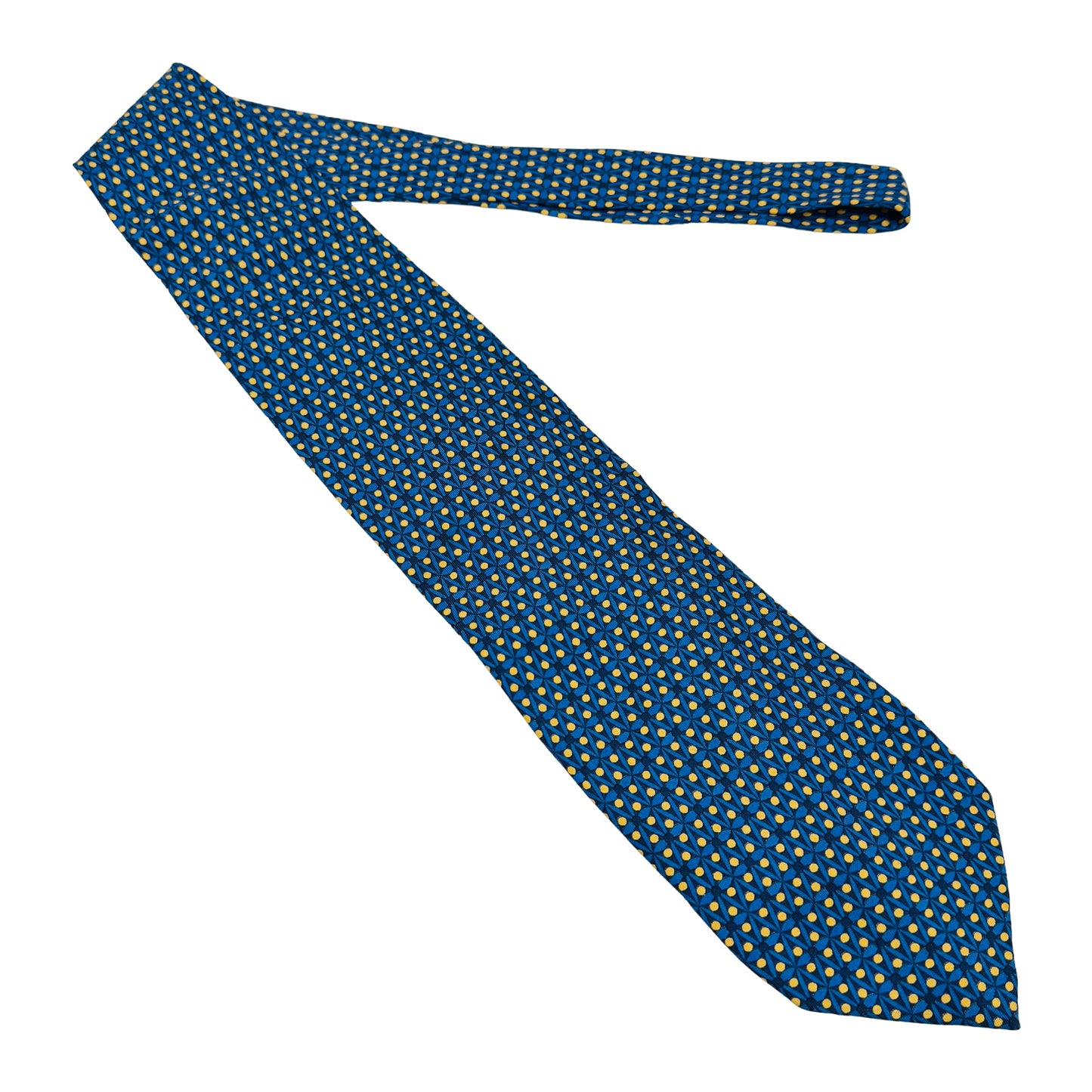 Paolo Gucci Blue 'Geometric Dot Pattern' Tie (Size Regular)