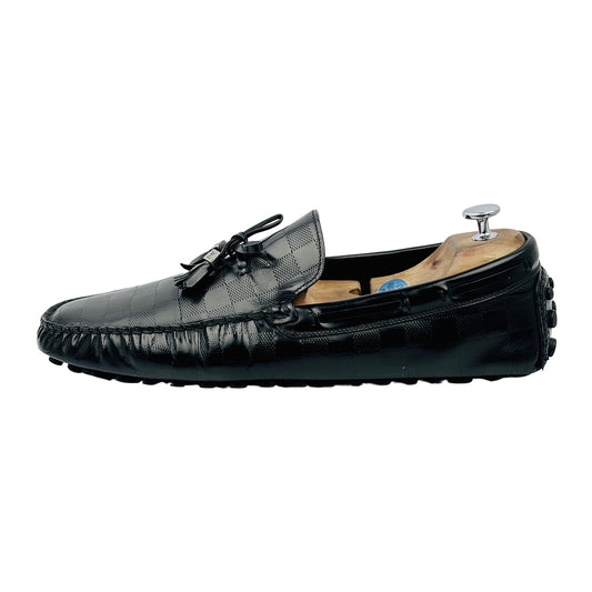 Louis Vuitton Men's Damier Graphite Tassel Loafers (Size 45.5/46)