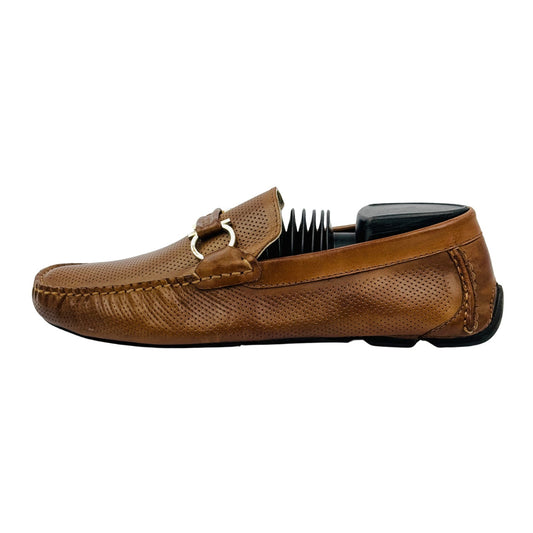 Salvatore Ferragamo Gancini Bit Leather Loafers (Size 40/40.5)