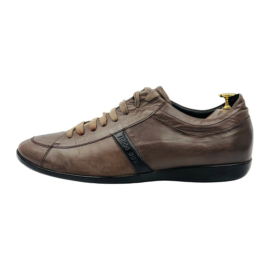 Hugo Boss Men's Brown Leather Sneakers (Size 43/43.5)