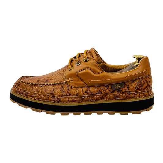 Twisted X Men's Brown Embossed Boat Shoes (Size 42.5/43)