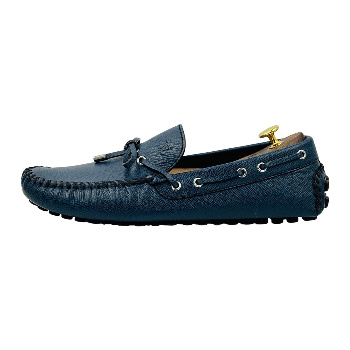 Louis Vuitton Arizona 'Marine Blue' Taiga Leather Loafers (Size 44)