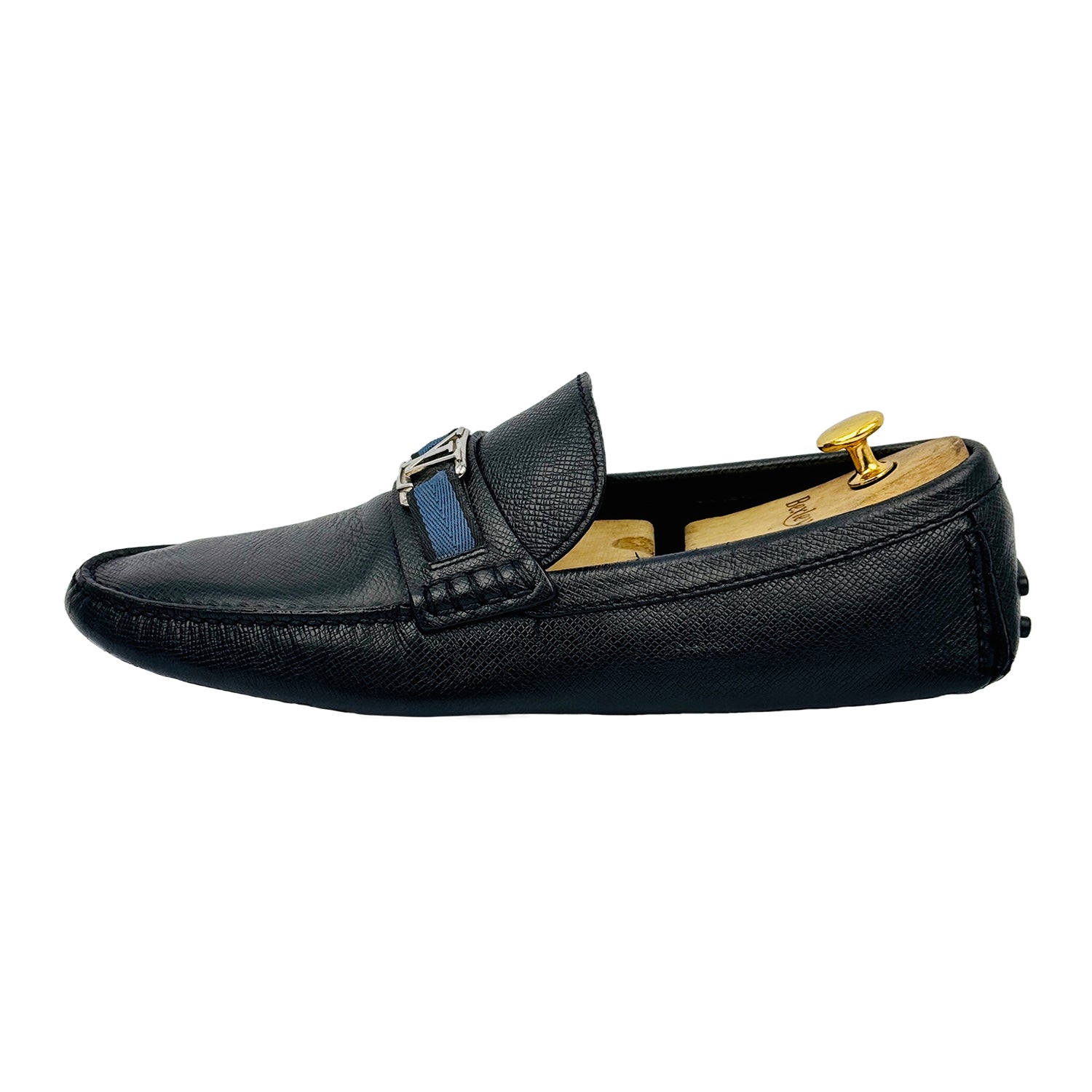 Image of Louis Vuitton Men's Hockenheim Black Leather Loafers (Size 43/43.5)
