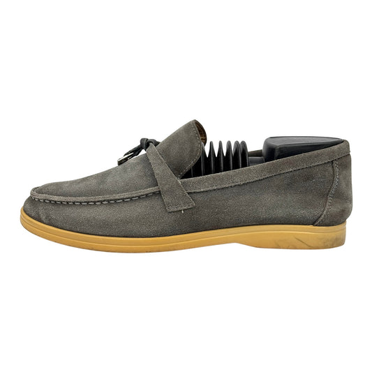 Loro Piana Summer Walk Grey Loafers (Size 41/41.5) - 43182