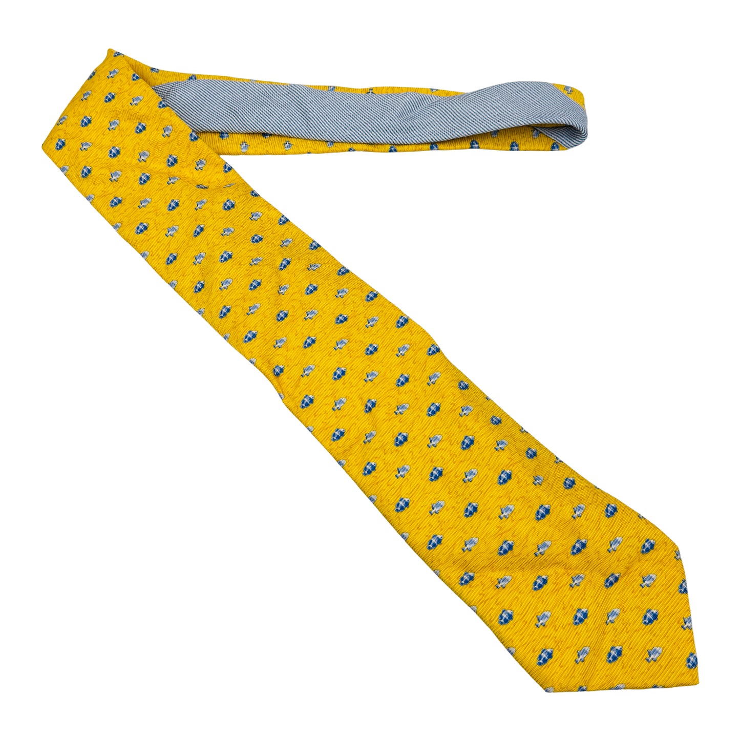 Tommy Hilfiger Mustard Yellow 'Fish Pattern' Tie (Size Regular)