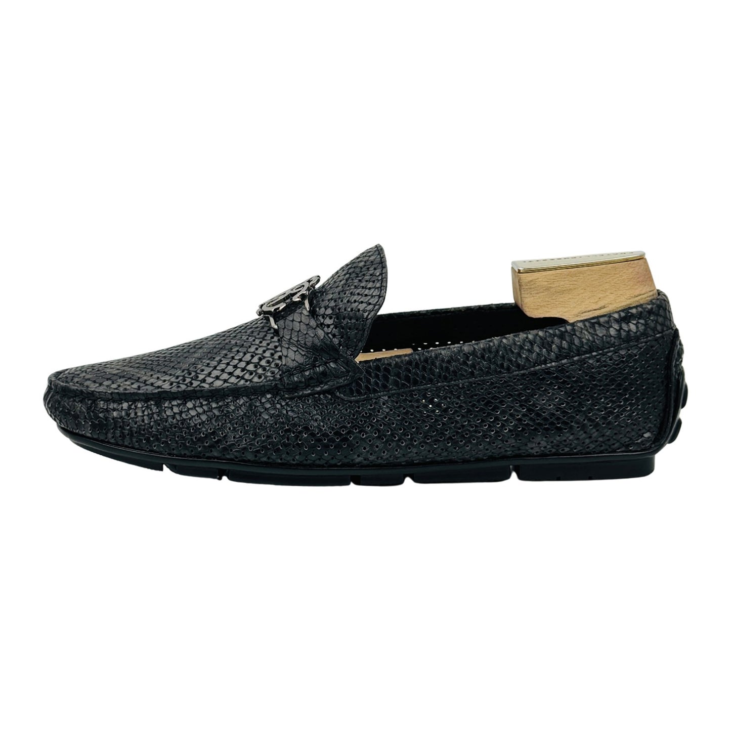 Roberto Cavalli Snake Embossed Leather Loafers (Size 44/44.5)