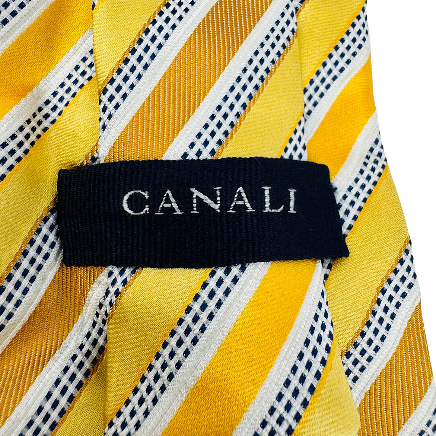 Canali Golden 'Diagonal Stripes' Tie (Size Regular)