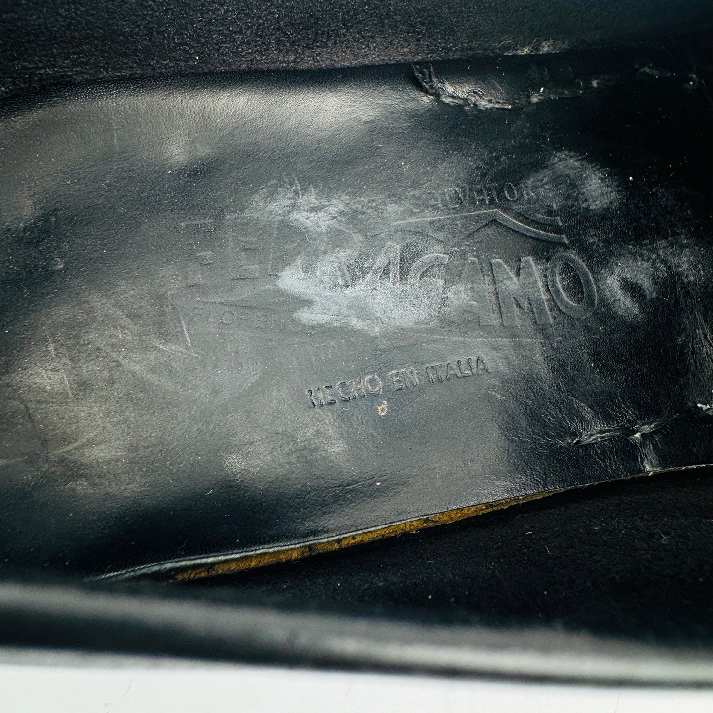 Salvatore Ferragamo Black Leather Buckle Loafers (Size 44)