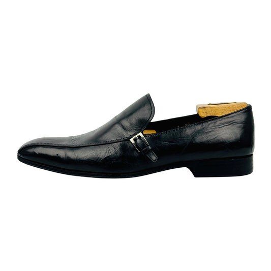 Prada Men's Black Single Monk Strap Shoes (Size 43)