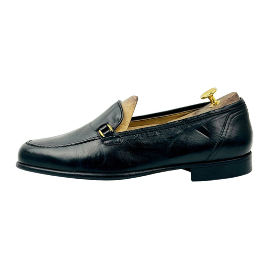 Bally Men's Black Leather Italian Loafers (Size 43)