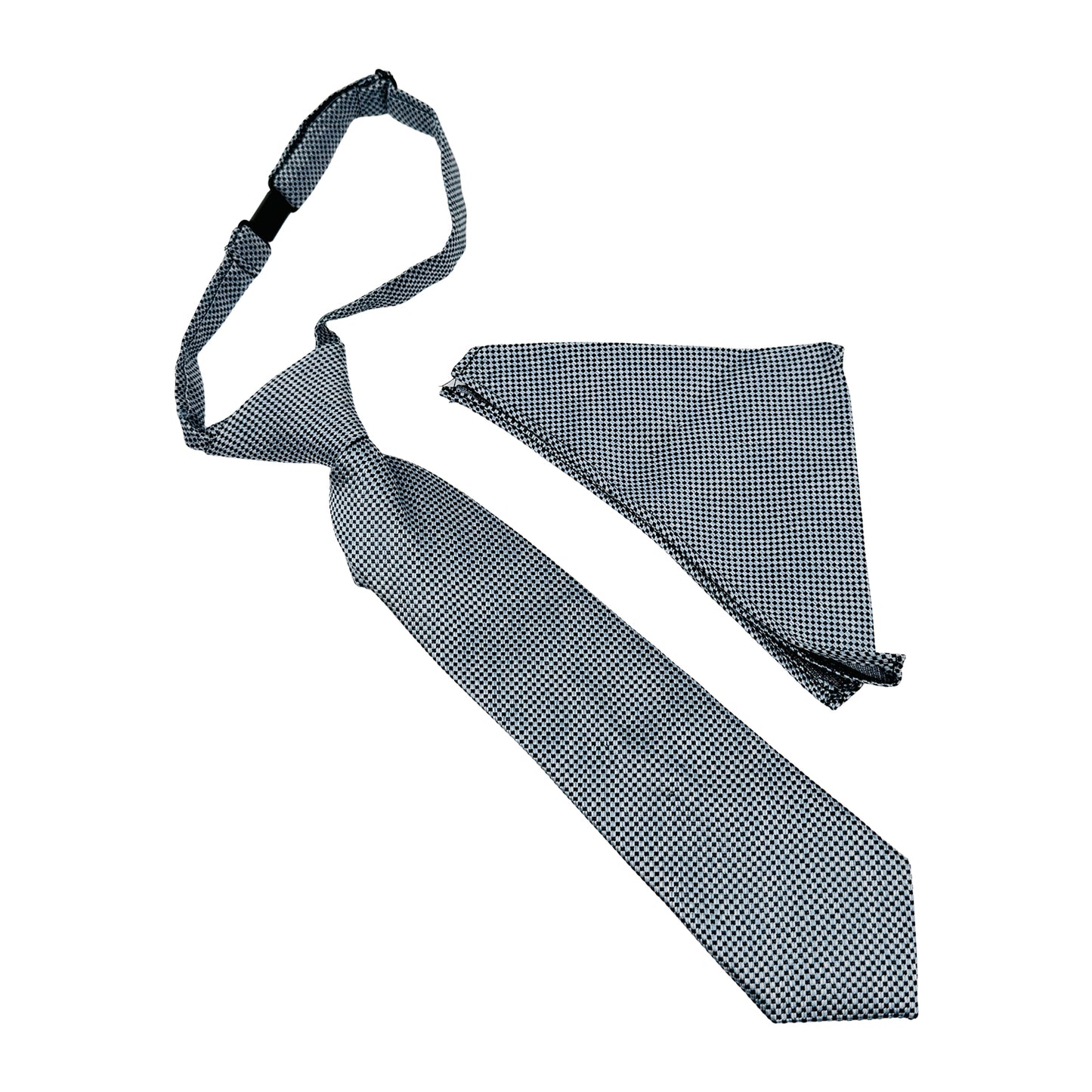 Imported Grey 'Checkered Pattern' Tie (Size Regular)